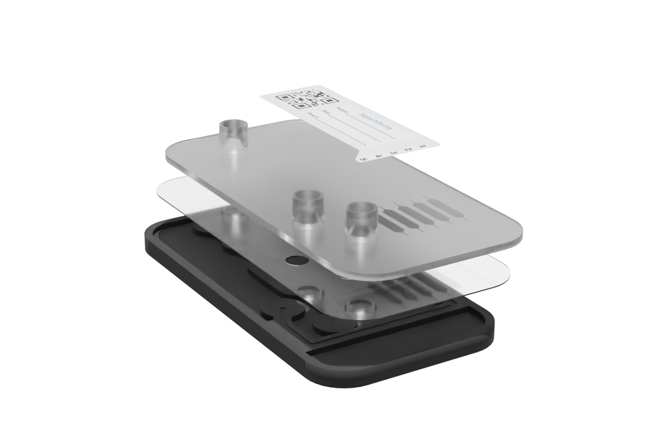 Illustration of the different components in a consumables chip 