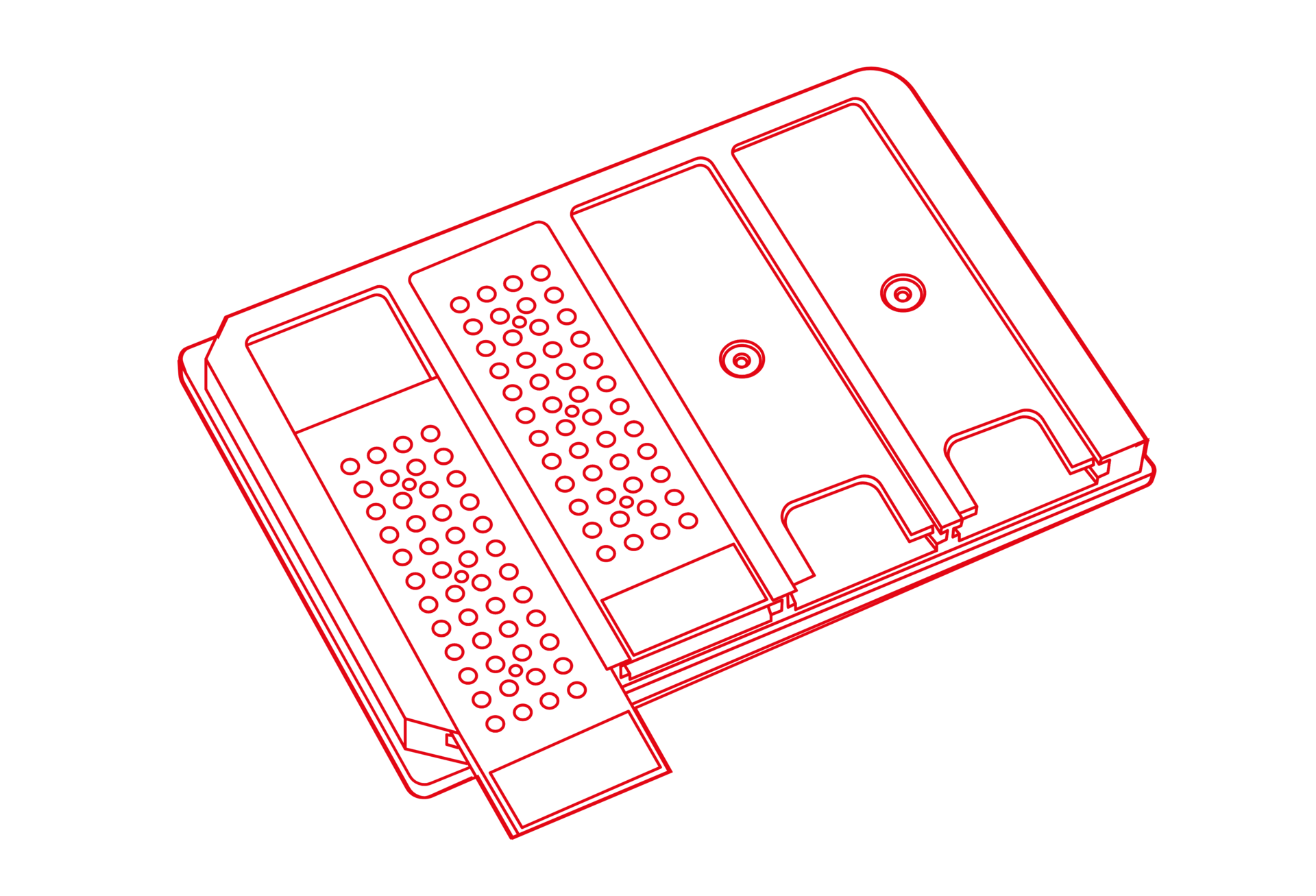 Scribble of a testing rack at STRATEC