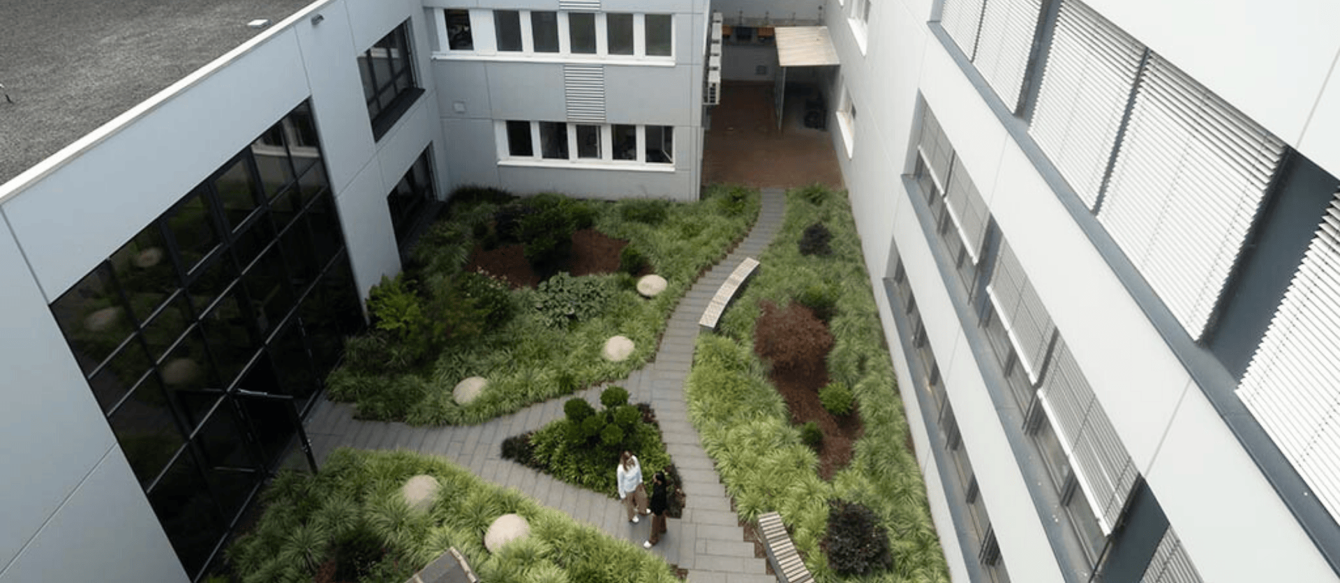 Green space at the headquarters in Birkenfeld, Germany