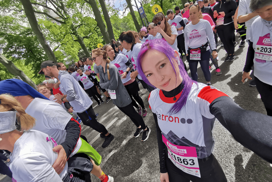Selfie of a Diatron employee on a run in Hungary
