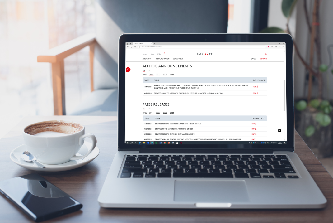 Investor Relations News at STRATEC