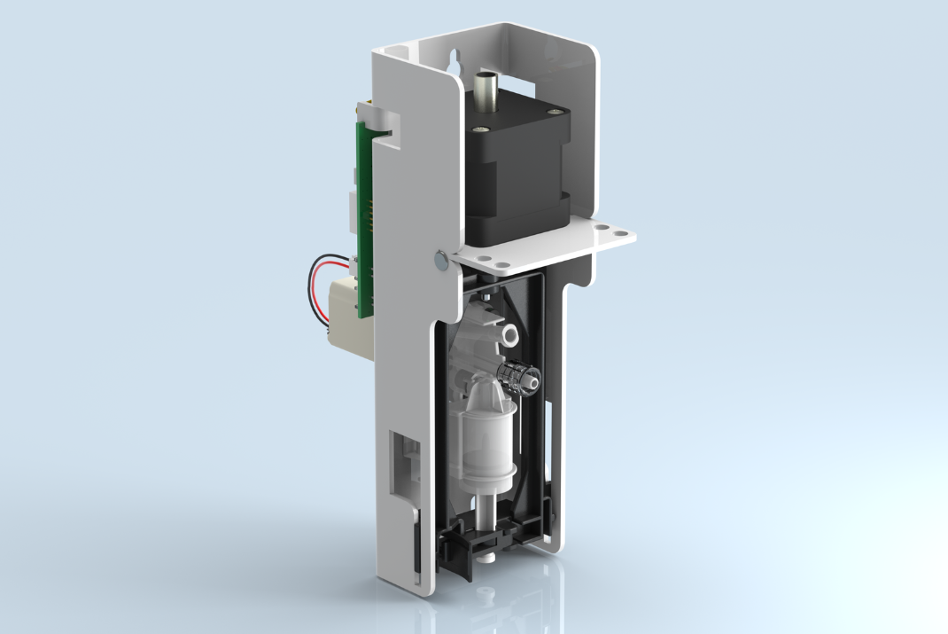 Piston pumps for wash buffer dispensing by STRATEC