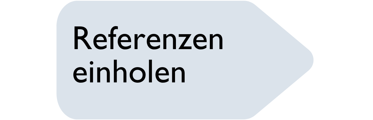 Bewerbungsprozess Grafik - Referenzen einholen