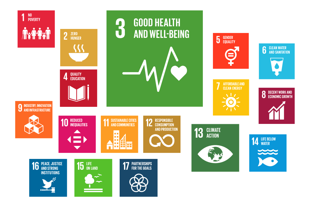 Selection of SDG icons for STRATEC’s dedication to the sustainable development goals of the UN